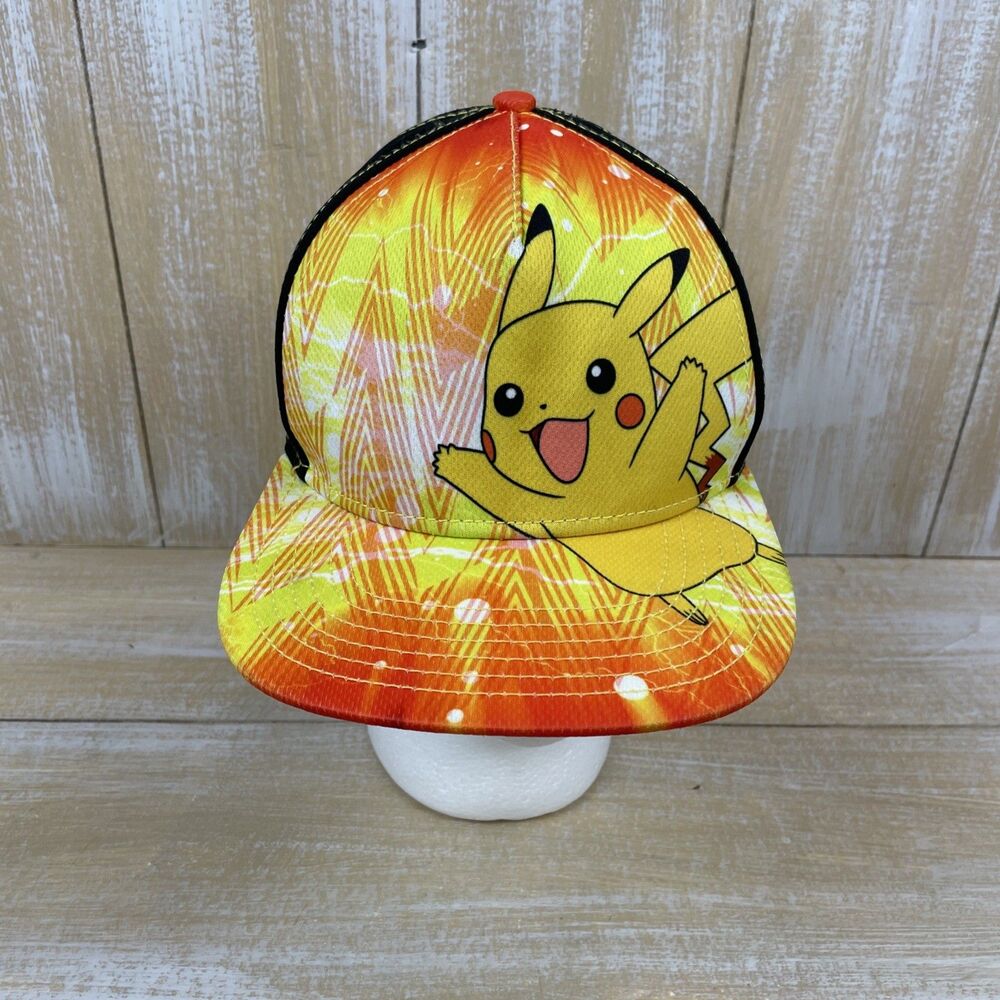 Pokemon Pikachu Hat Cap Adjustable OSFM Youth Snapback Nintendo